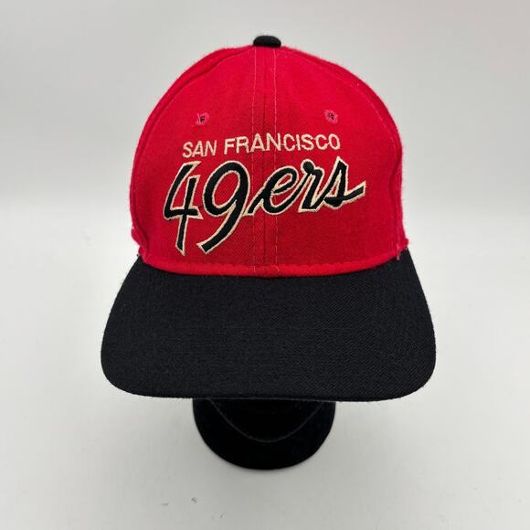 Vintage Sports Specialties San Francisco 49ers Script Wool Hat Size 7 90s